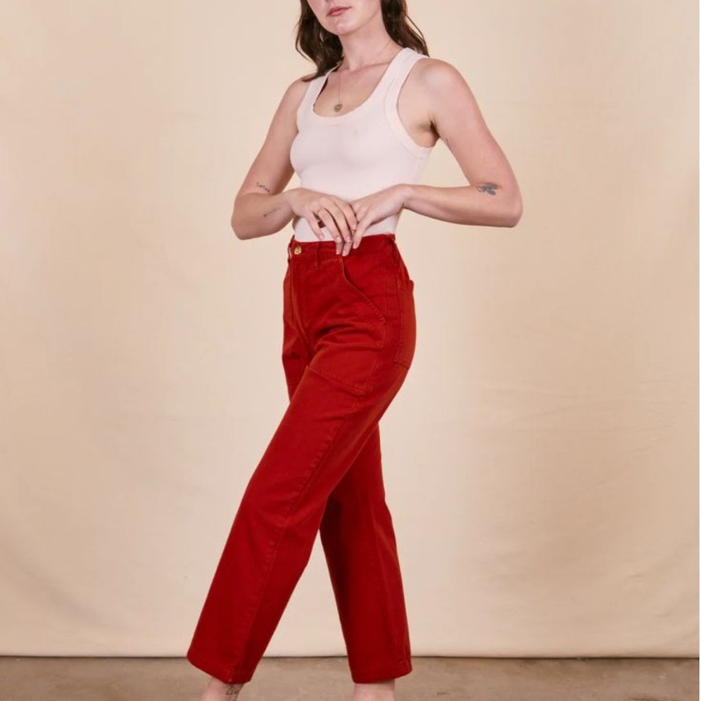 Big Bud Press medium Work Pants paprika burnt orange red